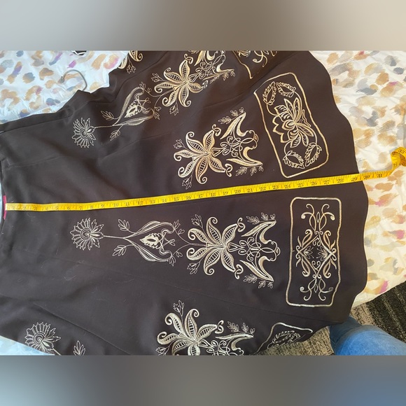 Dirndl skirt chocolate brown beautiful stitch large - Picture 4 of 5